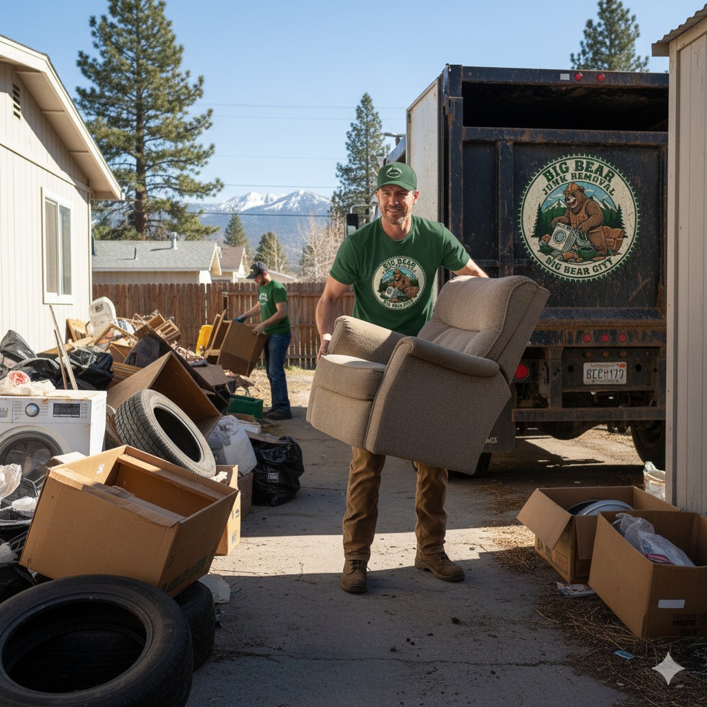 Residential cabin junk removal in Big Bear City, CA